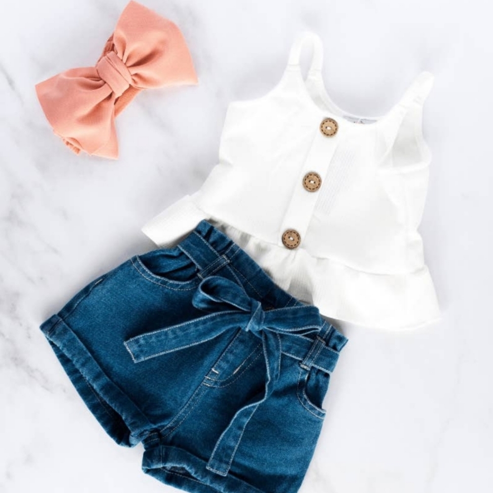 Amiaha Tie-Waist Denim